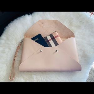 Italian leather Envelope Clutch